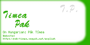 timea pak business card